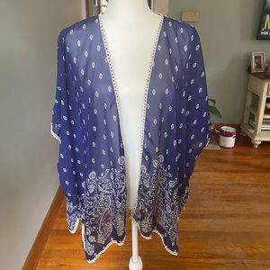 Royal blue Kimono